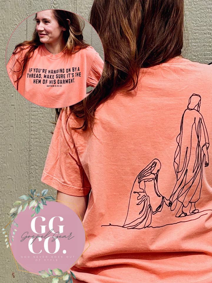Chemise graphique suspendue par l'ourlet pour la vente par Gospel Gear Co