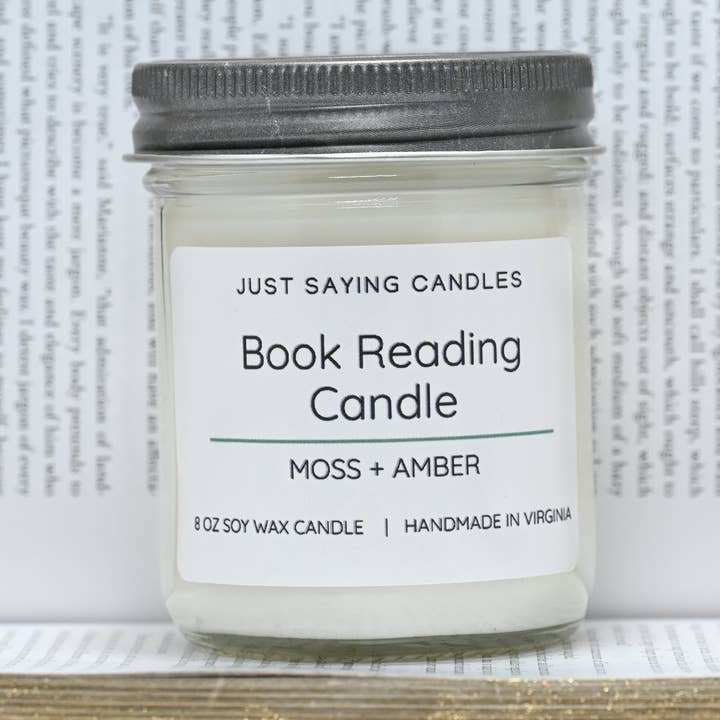 Book Reading Candle for wholesale by Just Saying Candles