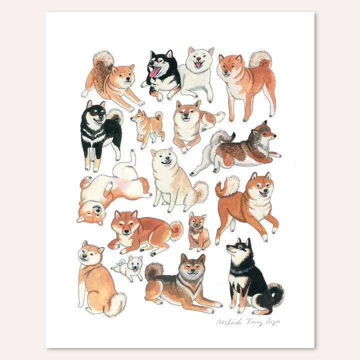 Party Mouse Studio - Vente Affiche d'art - Imprimé Shiba Inu1