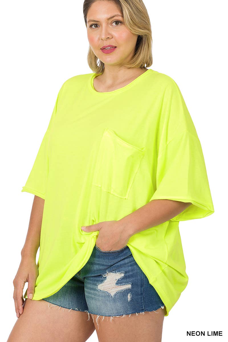 42POPS - Wholesale Tunic - Women's - Tri Blend Oversized Raw Edge Boyfriend Tee21