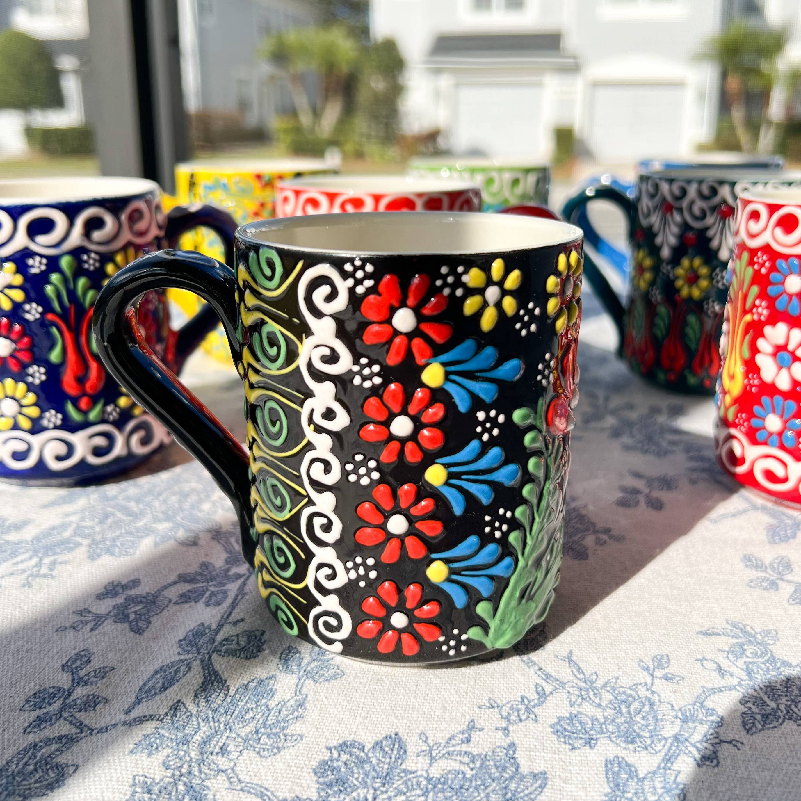 Umays Boho – wholesale Kaffekoppar – Handmålad kaffemugg, keramisk mugg, handgjorda blommiga muggar9