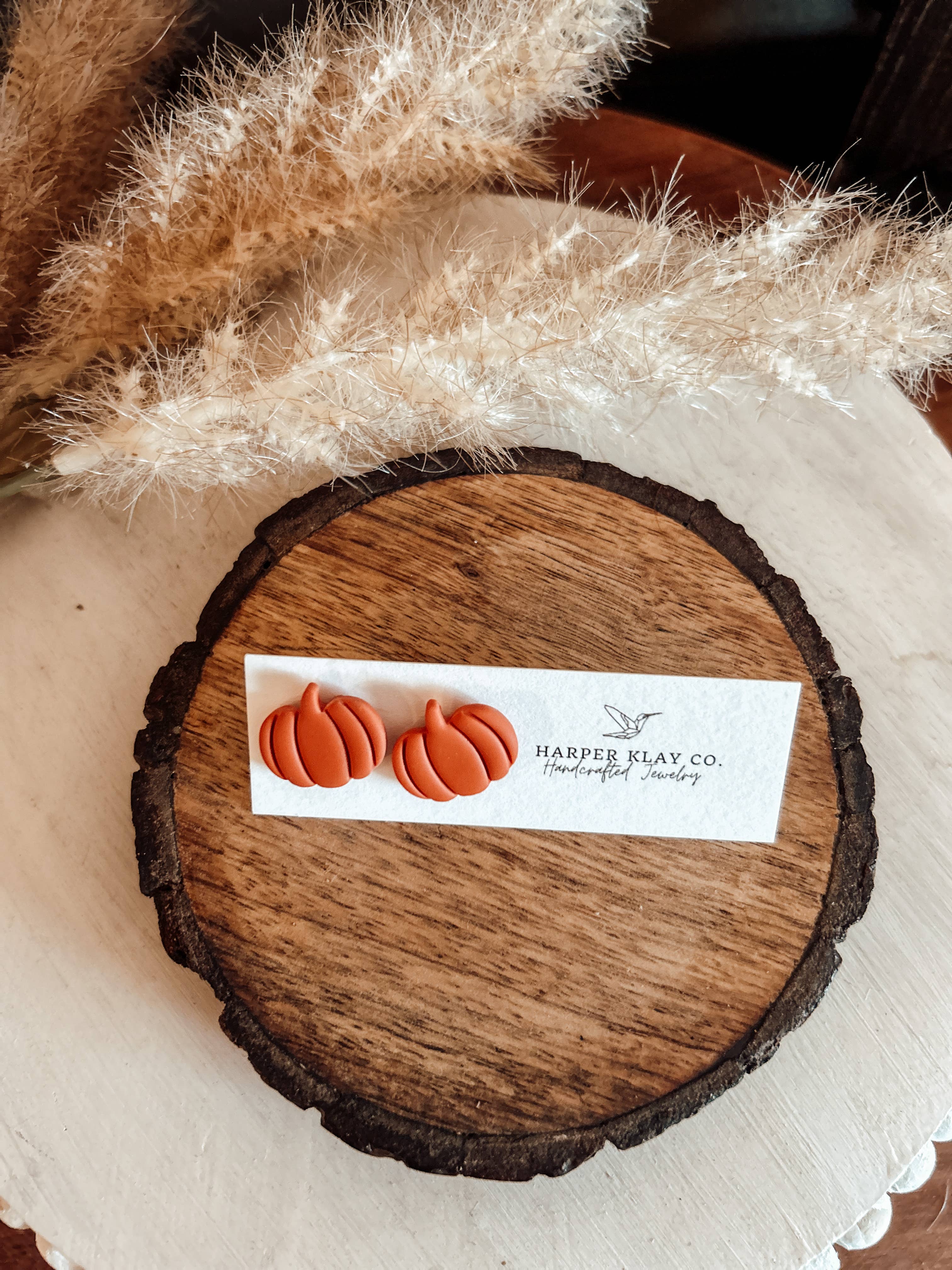 Harper Klay Co - Wholesale Jewelry Set - The Perfect Pumpkin Studs- Fall Polymer Clay Stud Earrings1
