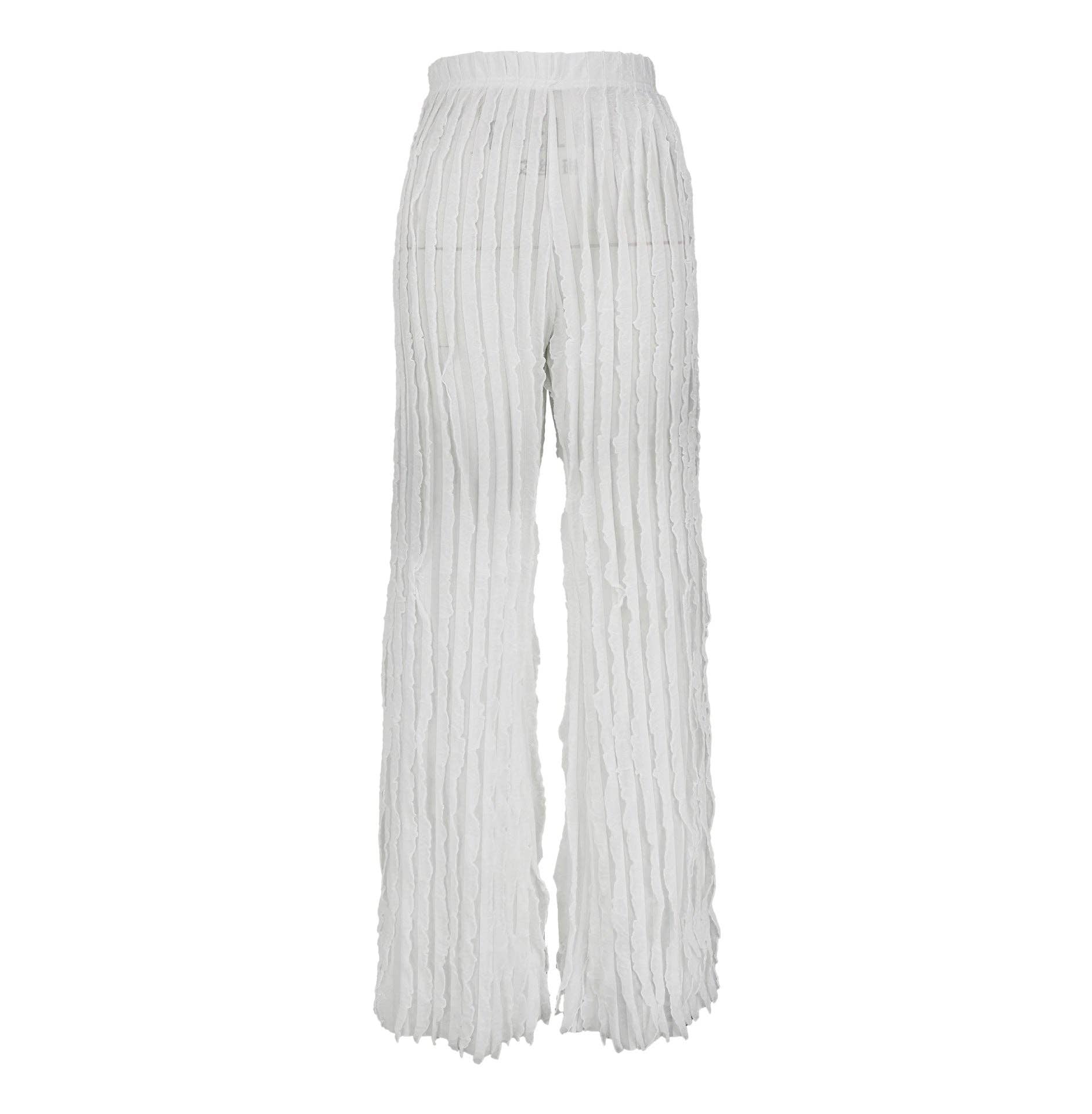 MB Fashion Wholesale - Wholesale Pants - Women's - MB FASHION High-Waisted Ruffle Wide-Leg Pants 1873LY31