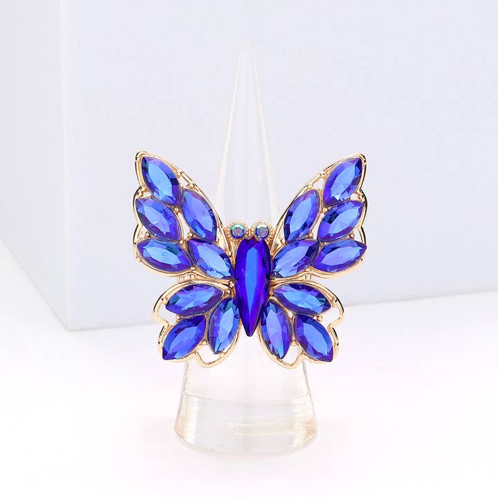 Marquise Stone Cluster Butterfly Stretch Ring
 for wholesale by Sensibling Corp.