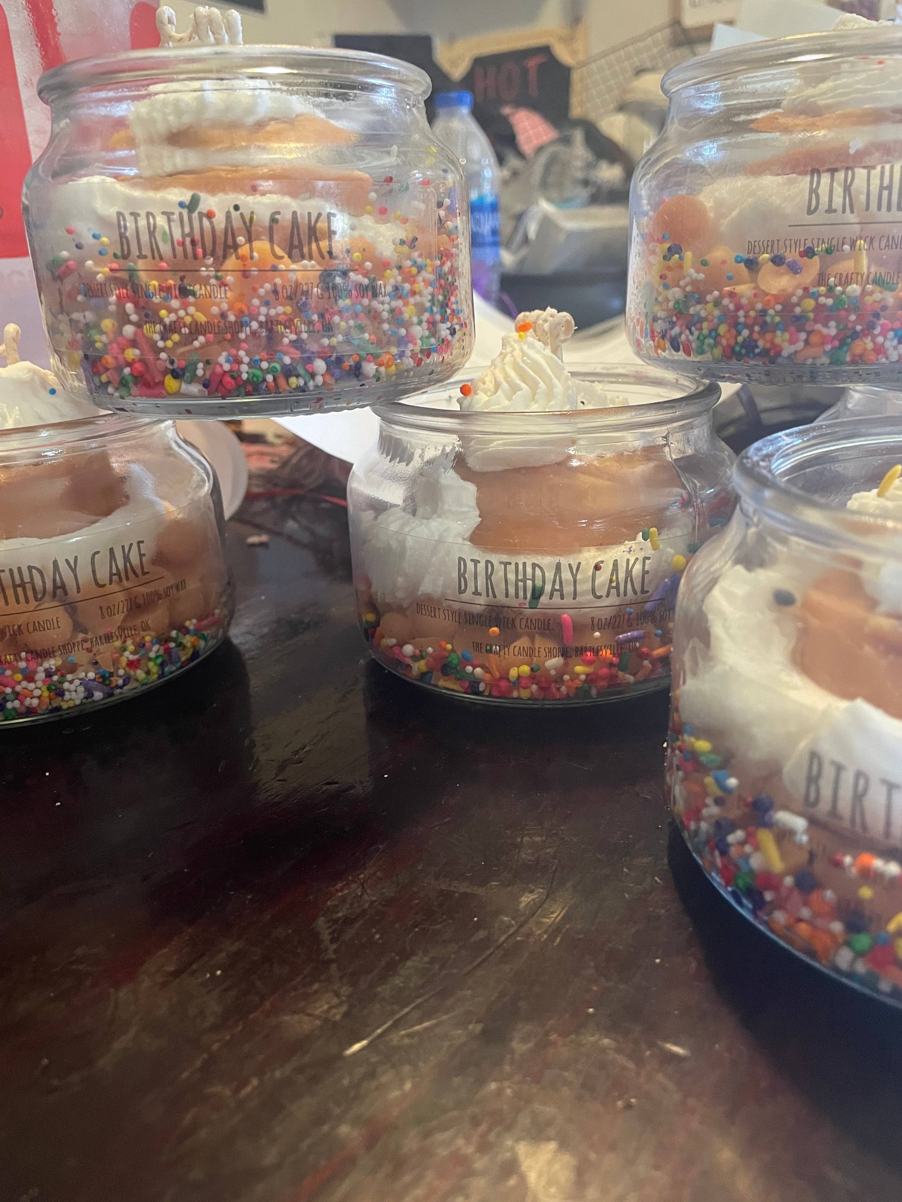 The Crafty Candle Shoppe - Wholesale Novelty Candle - Birthday Cake-Dots Dessert Style Candle2