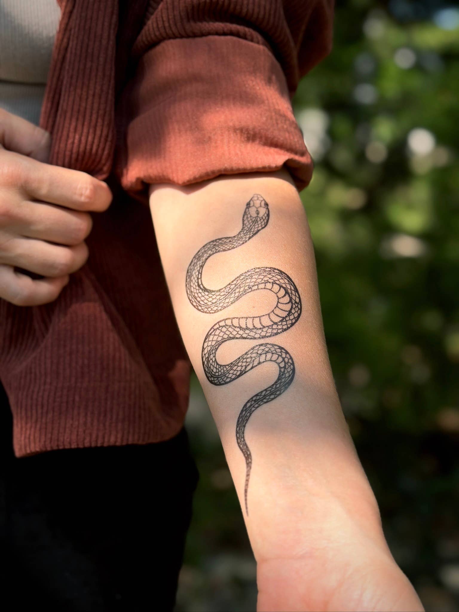 NatureTats - Wholesale Temporary Tattoo - Garden Snake Temporary Tattoo8