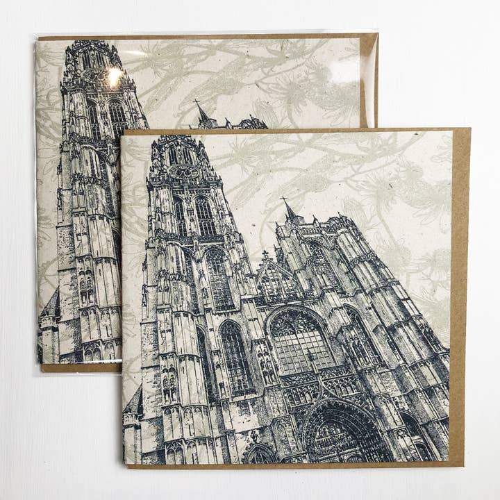 Aardvarks of Anarchy – Großhandel Grußkarten für den Alltag – Grußkarten-Set (10) mit Illustration der Kathedrale von Antwerpen2
