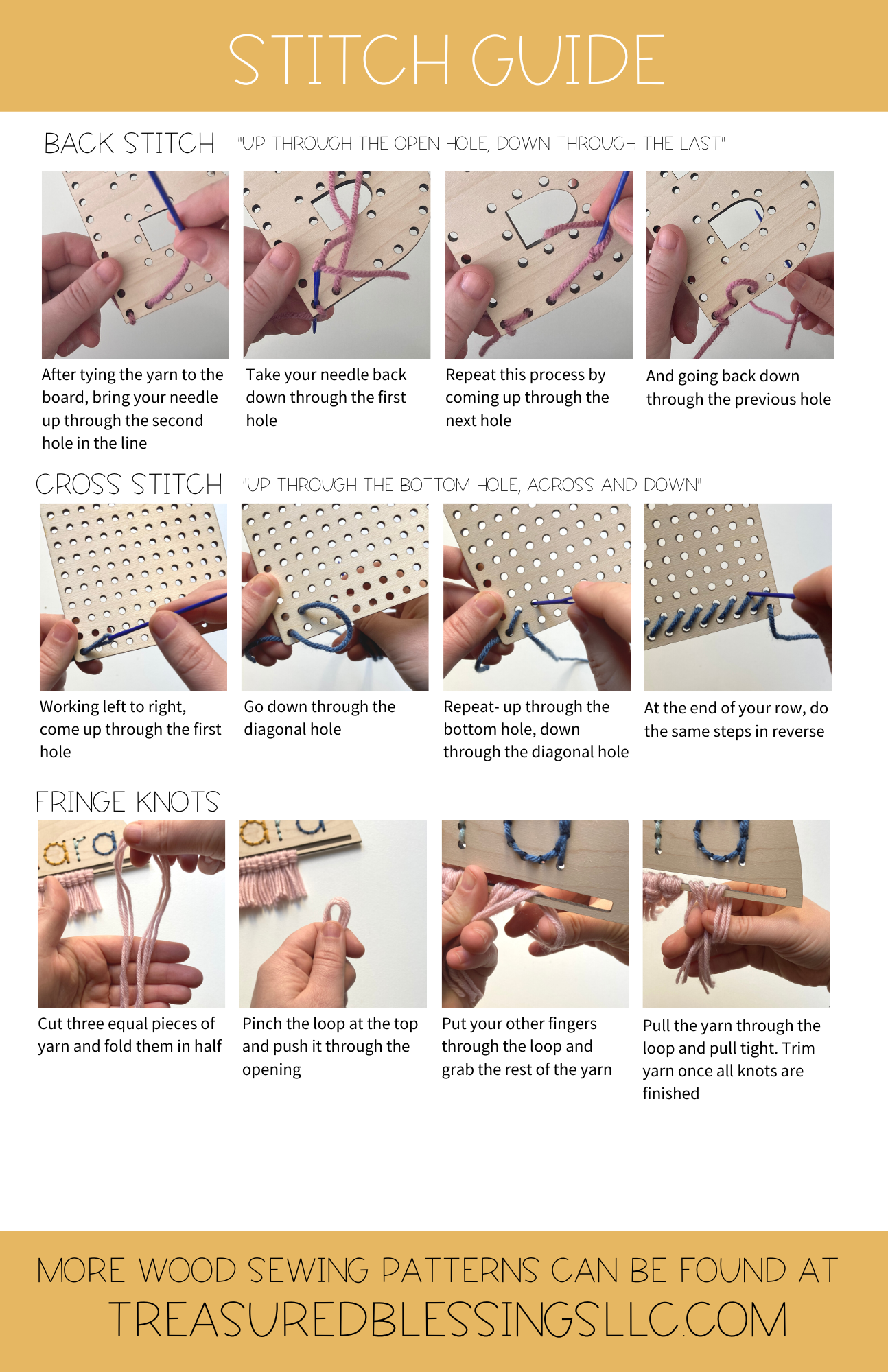 Treasured Blessings, LLC - Vente Accessoire de broderie/point de croix - Kit de laine pour bois - Fleurs2