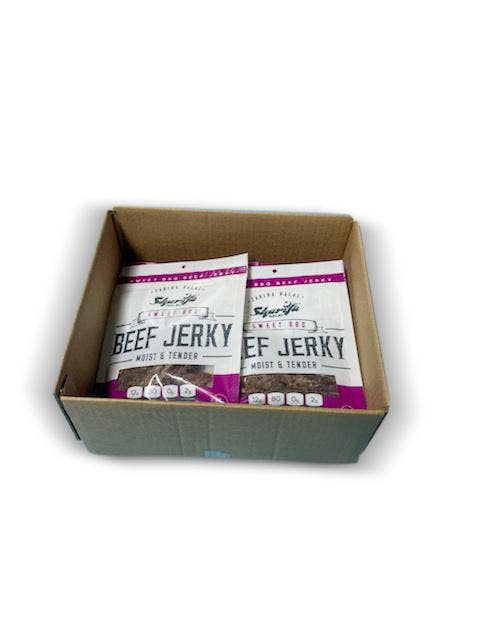 Sharifa Halal Snacks - Wholesale Jerky - Sharifa Halal Beef Jerky, Sweet BBQ, 2.85 oz. per bag5
