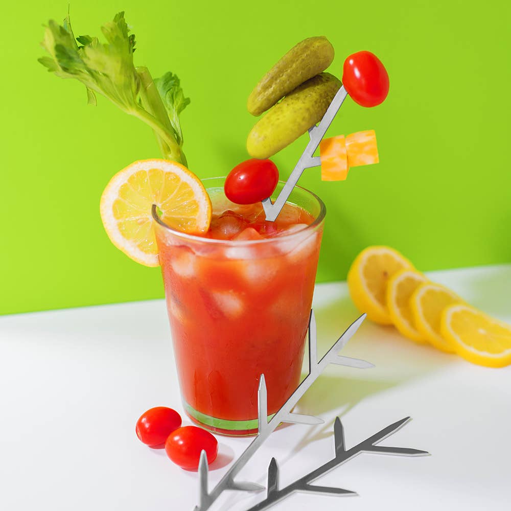 NOD Products - Wholesale Bar Tool - Bloody Mary Trees ™ Innovative Barware tool in Silver2