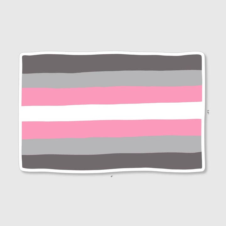Adesivo | Demigirl Pride Flag | Adesivo in vinile da 10,2 cm per la vendita all'ingrosso da parte di Lanni Made