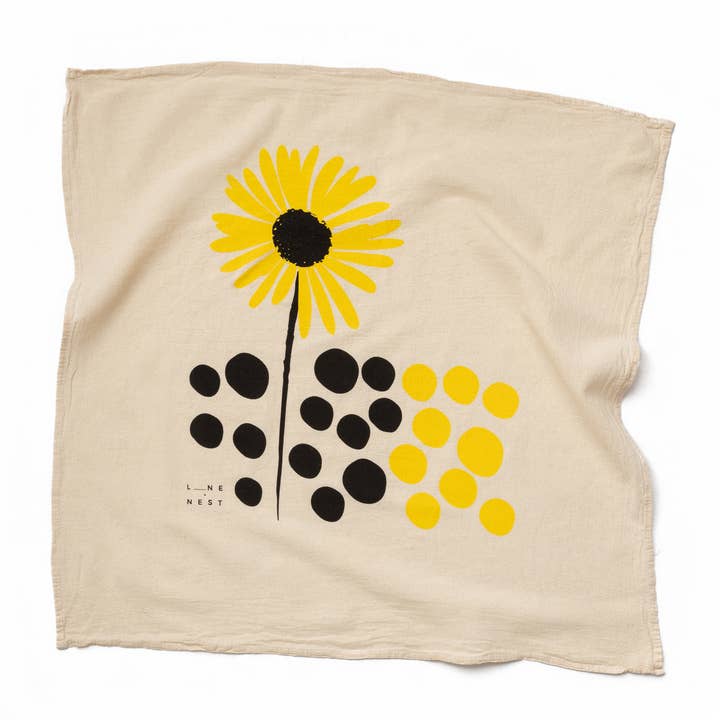 Torchon en sac de farine de tournesol pour la vente par Line and Nest
