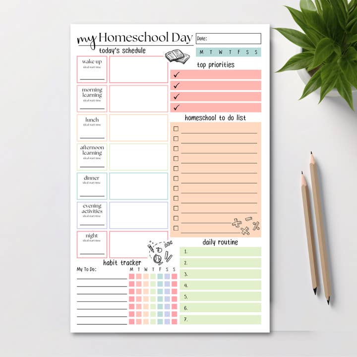My Homeschool Planner: 50-Page Notepad for wholesale by Eleventh and Taylor