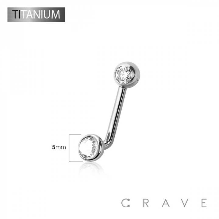 CRAVE - Wholesale Enkele oorbel - Implantaatkwaliteit titanium Christina piercing barbells VCH bar1