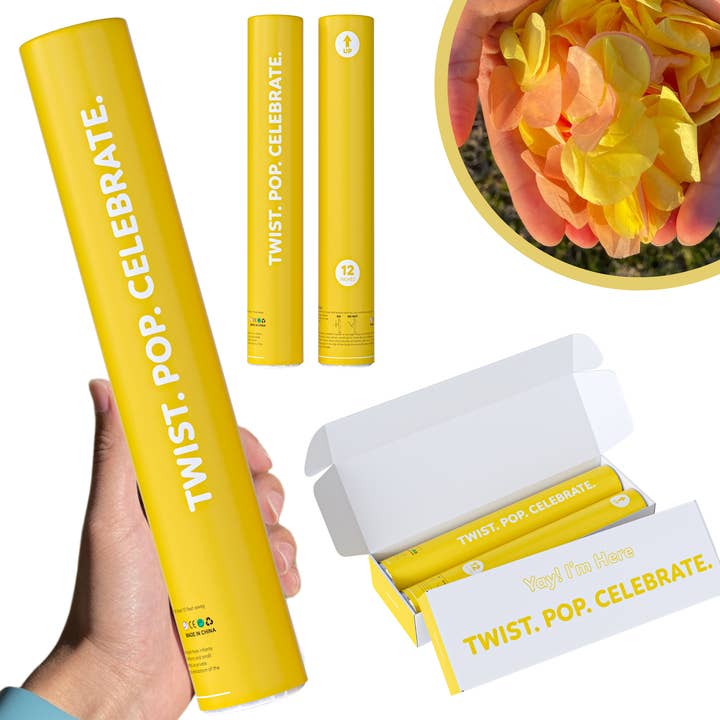 TUR Party Supplies - Wholesale Confetti - Rainbow Confetti Cannons - Biodegradable