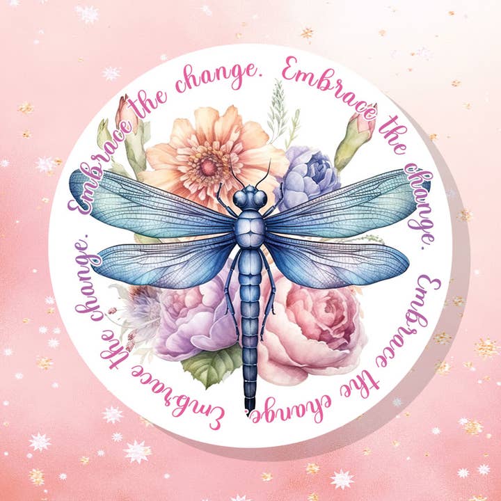 Trollslända Omfamna Förändringen Vinylklistermärke Bekräftelse för wholesale av London Luxury Candles