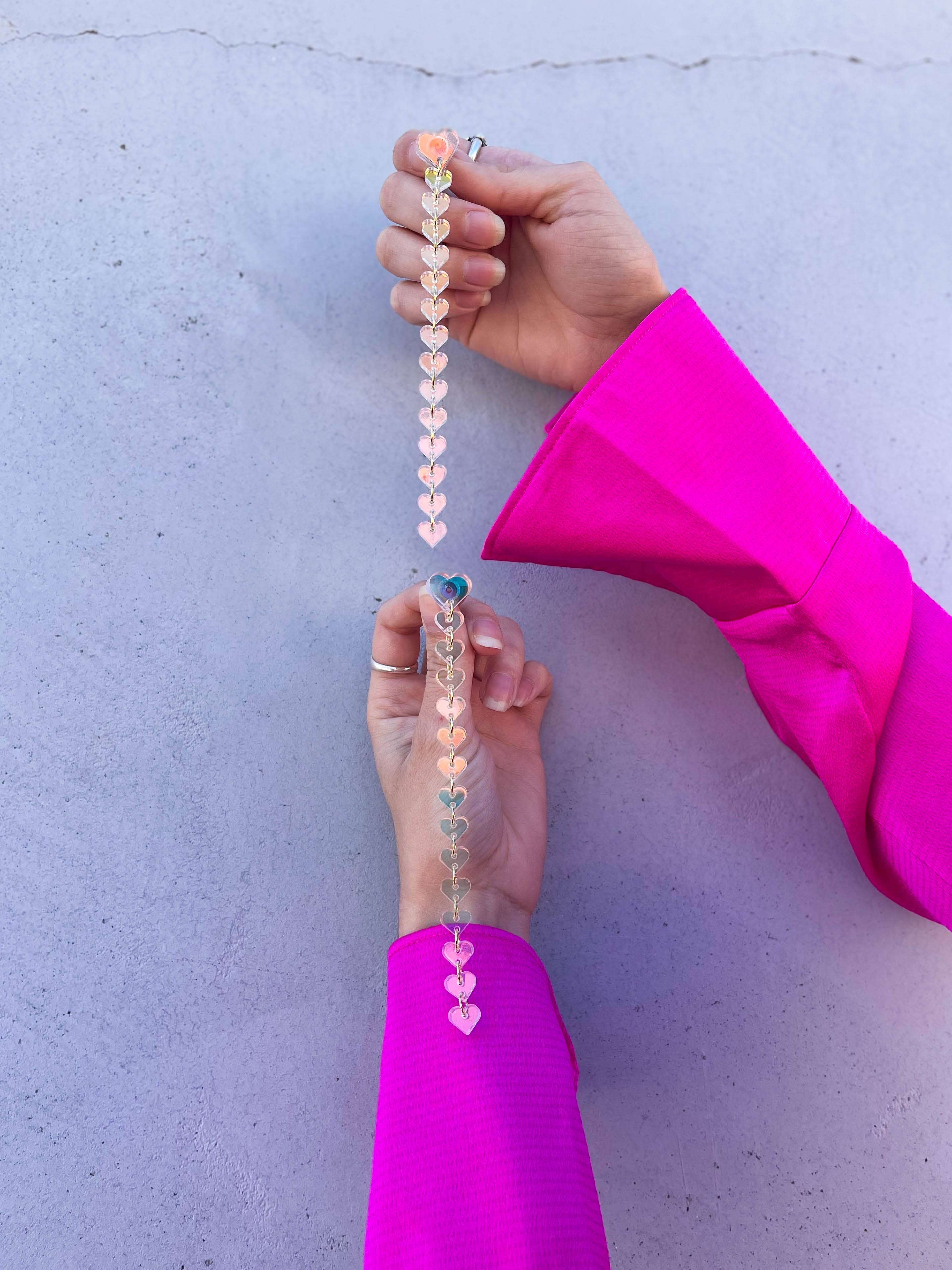 LUNA & SAYA - Vente Boucles d'oreilles pendantes - Boucles d'oreilles à bandoulière en forme de cœur | Boucles d'oreilles amusantes | Statement2