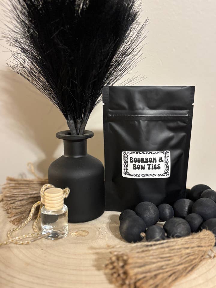 Bourbon & Bow Ties Car Diffuser for wholesale by Pink August