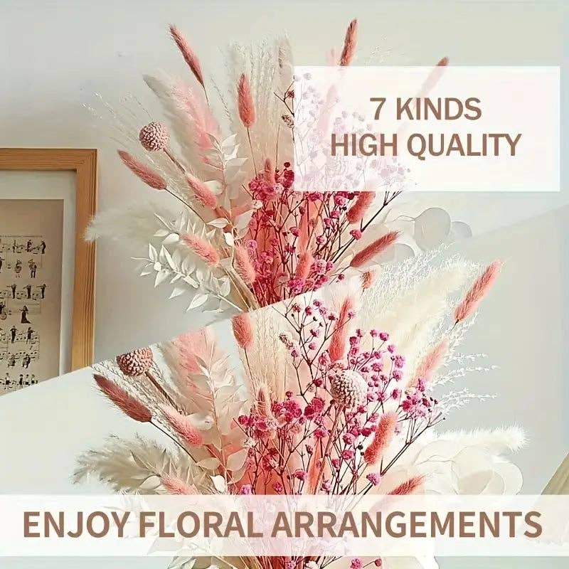 Huis Van Merken - Wholesale Dried/Pressed Flowers - Pampas Grass Bouquet - Boho Wedding Decor - 45pcs4