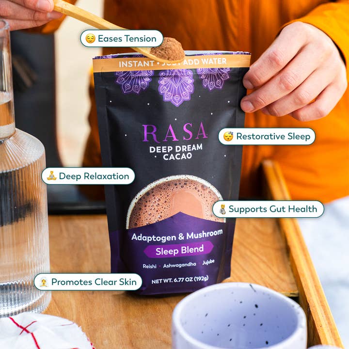 Rasa - #1 in Functional Adaptogens - Wholesale Powdered Health Drink - Rasa Deep Dream Cacao | Sleep Tonic | 6 oz
