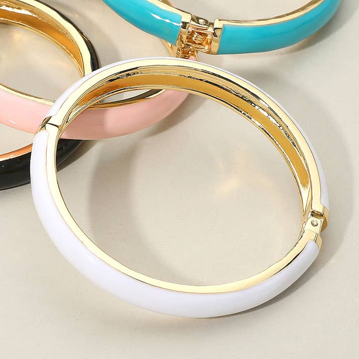 Sensibling Corp. - Wholesale Bangle Bracelet - Enamel Hinged Bangle Bracelet
2