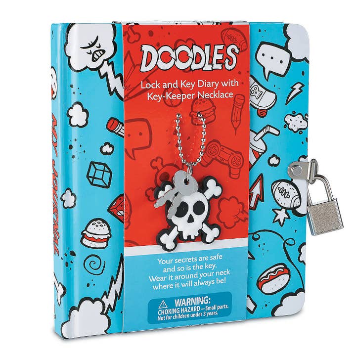MindWare & Peaceable Kingdom - Wholesale Journal/Diary - Diary: Key-Keeper: Doodles