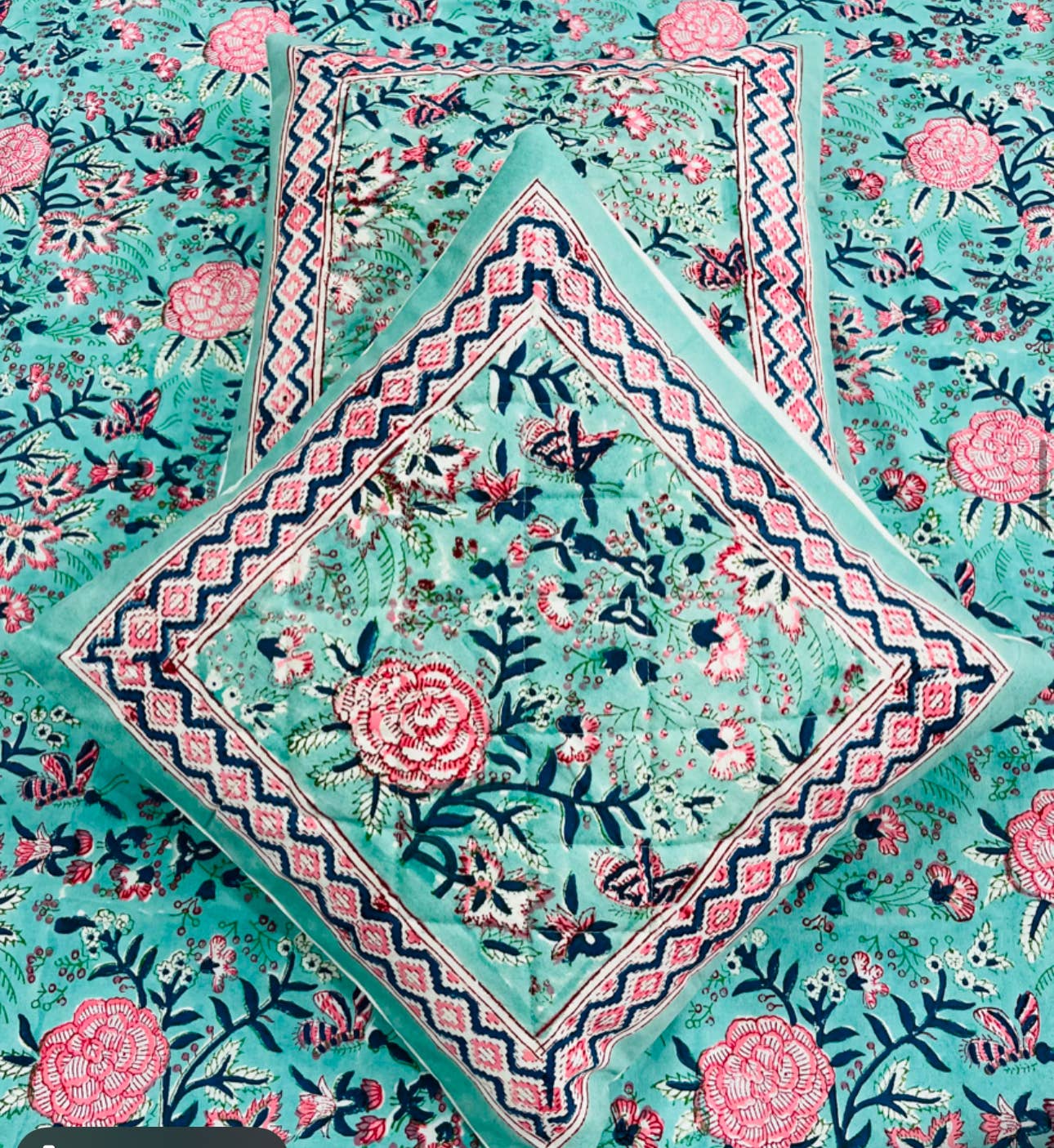 Desi design and chai - Wholesale Throw Pillow Cover - Block Printed and Handmade 16x16 Cushion cover, throw pillow