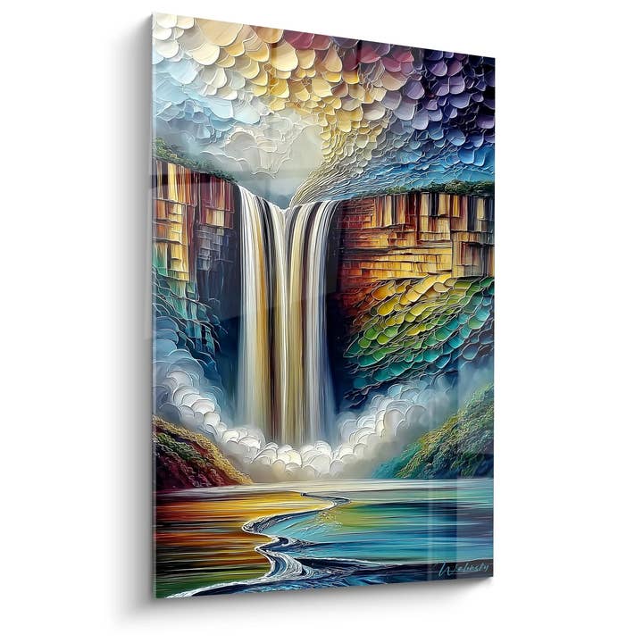 Majestic Textured Waterfall Canvas - Fantastic Waterfalls - Waterfall Edition for wholesale by Walensky