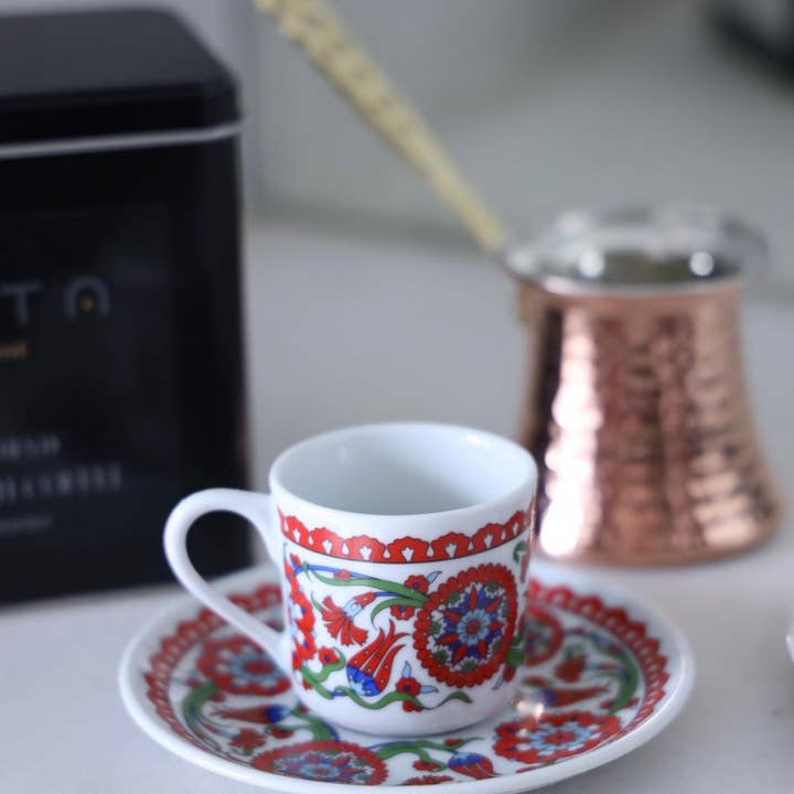 Mita Kitchenware - Wholesale Coffee/tea cup - MITA KAHVE Humayun Coffee Cup Set for Two Gift Box5