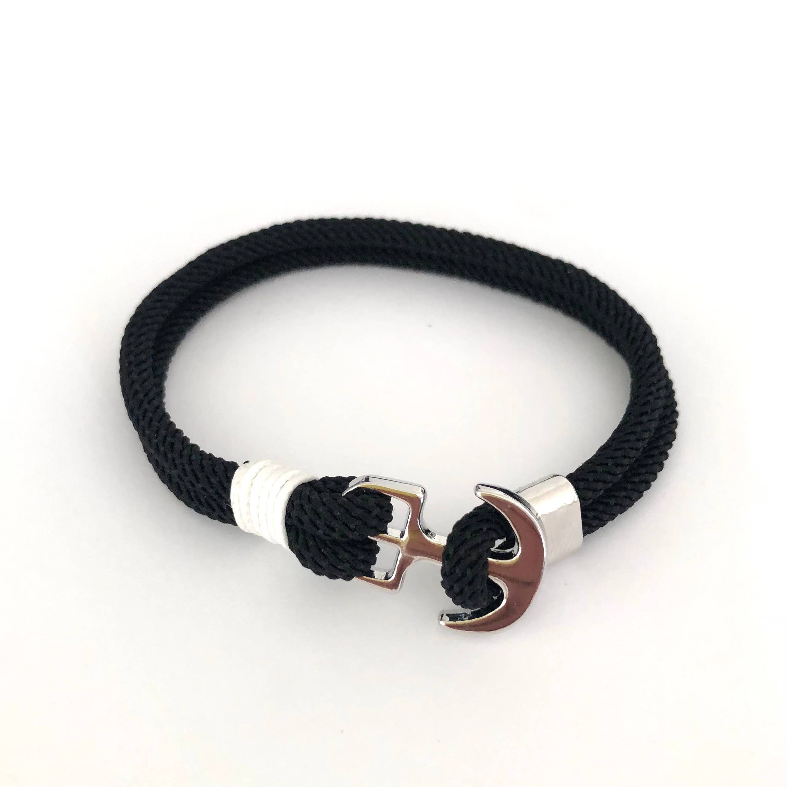 GreenWave - Vente Bracelet tissé/tressé - Bracelet en corde nautique avec fermeture ancre5