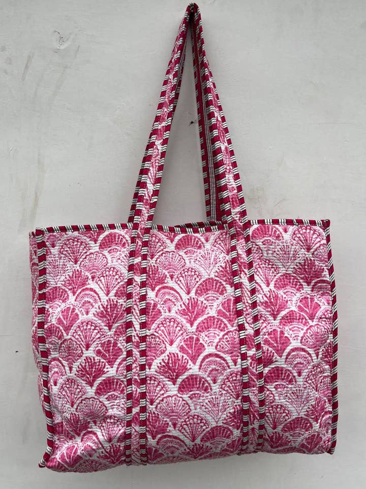 New Design Cotton Block Print Bag Quilted Women Shoulder Bag for wholesale by bhavnas boutique