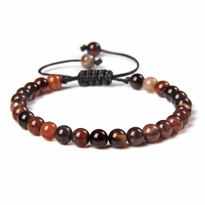 Mio Queena – wholesale Beaded bracelet – 6mm Natural Stone Hand Woven Stretch Bracelets10