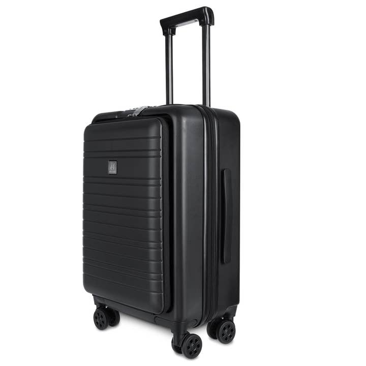 James Hawk - Vente Valises - Valise cabine en polycarbonate avec poche frontale pour ordinateur portable et tablette2