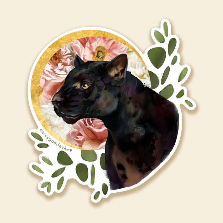 Black Panther | Sticker for wholesale by Whimsical Art by Darcy Goedecke