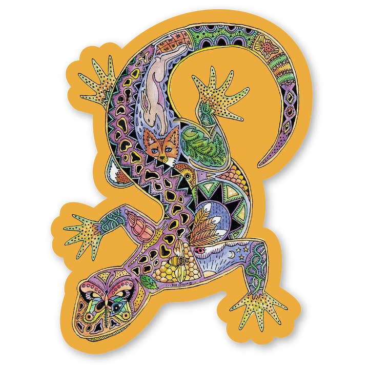 Desk Ornament - Earth Art Lizard for wholesale by Morris Magnets