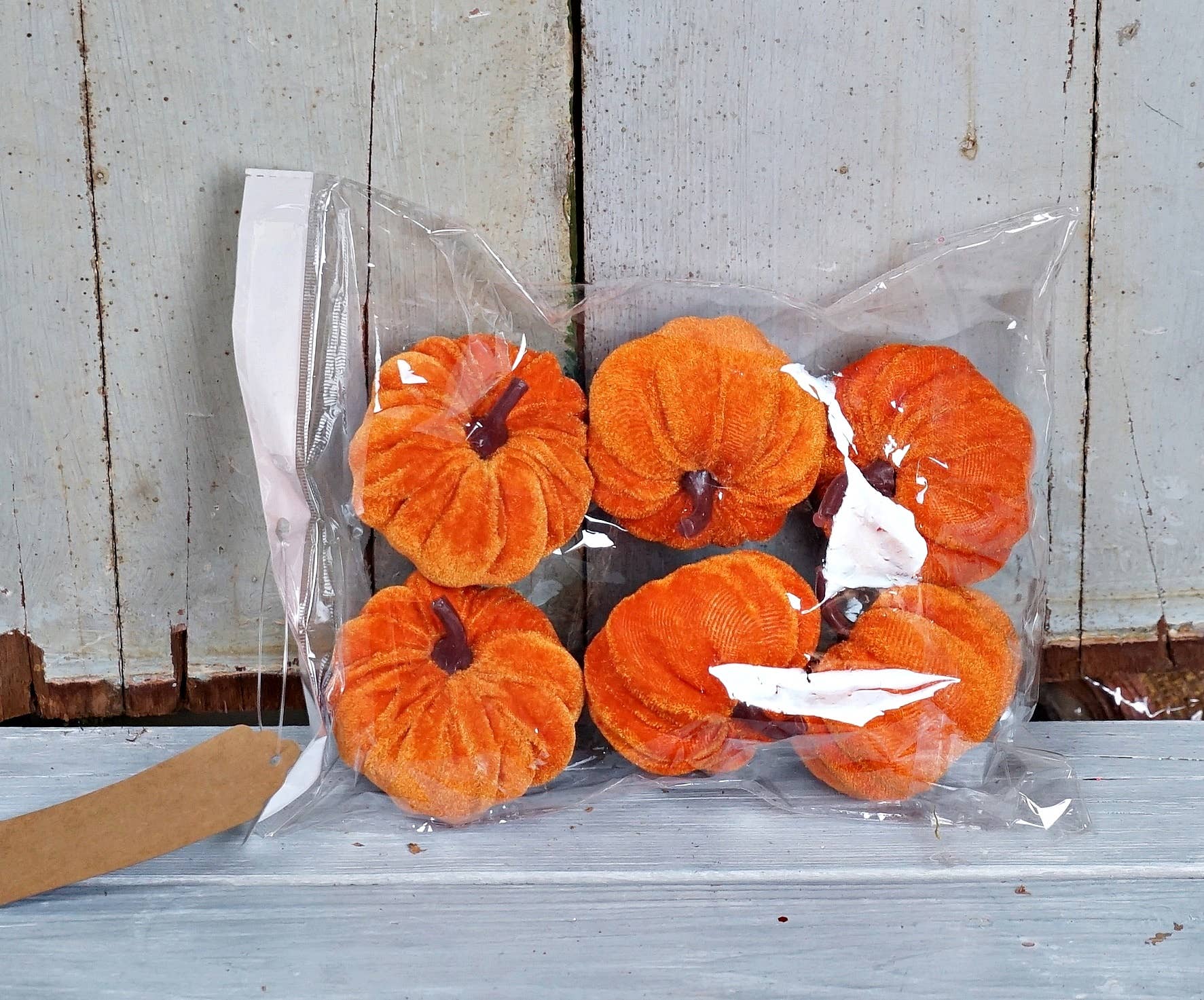 Impressive Enterprises, Inc. - Wholesale Decorative Tabletop Object - ISB79865- Mini Velvet Pumpkin Bagx6-OR5