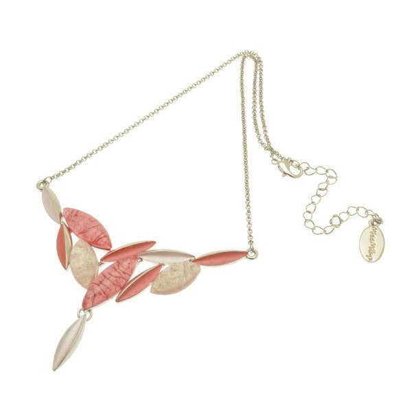 Miss Milly Limited – wholesale Bib necklace – Pink Ellipse Necklace0