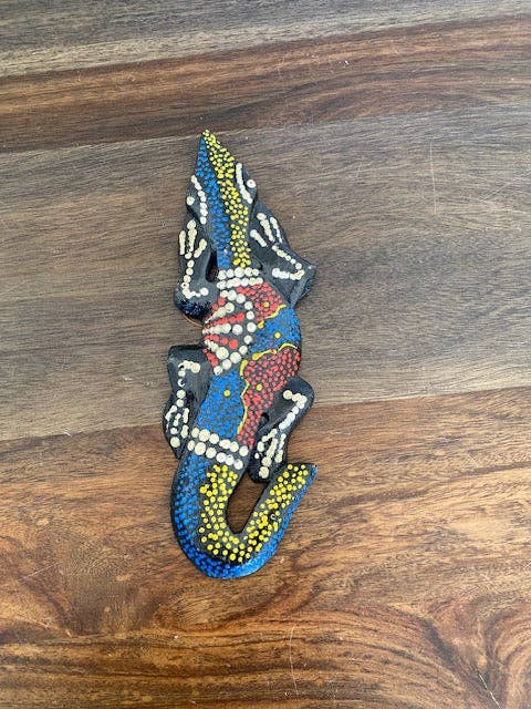 Gitzell FairTrade - Vente Décoration murale - Geckos peints assortis2