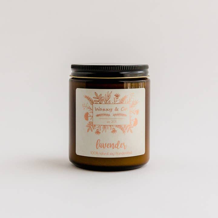 LAVENDER SOY CANDLE (Rose Gold Label) for wholesale by Waxxy & Co.