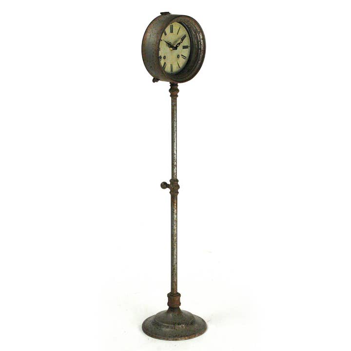 Rustic Zinc Pixie Iron Clock for wholesale on Faire1