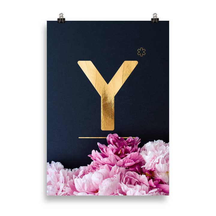 Peonías ABC | letra Y para venta al por mayor de HEARTMADE Prints