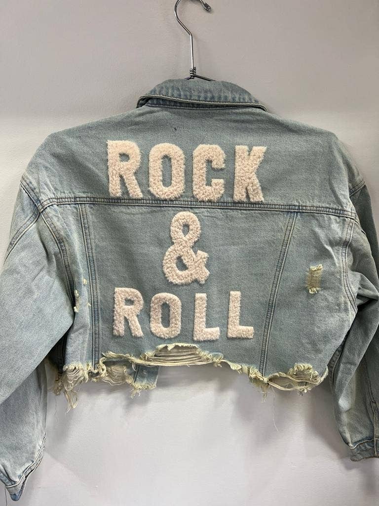 Trio Urban - Wholesale Denim Jacket - Women's - Rock and Roll Crop Denim Jacket9