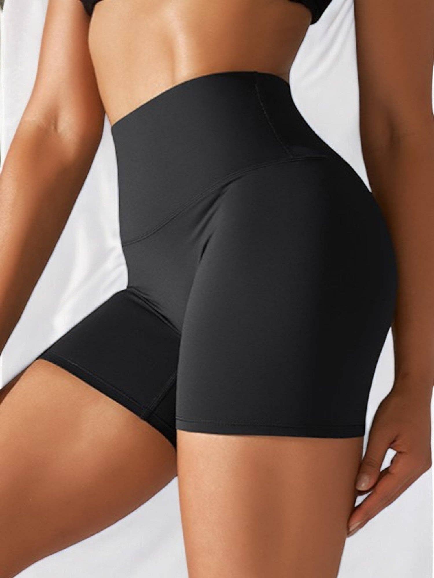 Active by Anna-Kaci – Calções atléticos – Mulher por atacado – Shorts esportivos femininos de compressão sem costura com cintura alta5