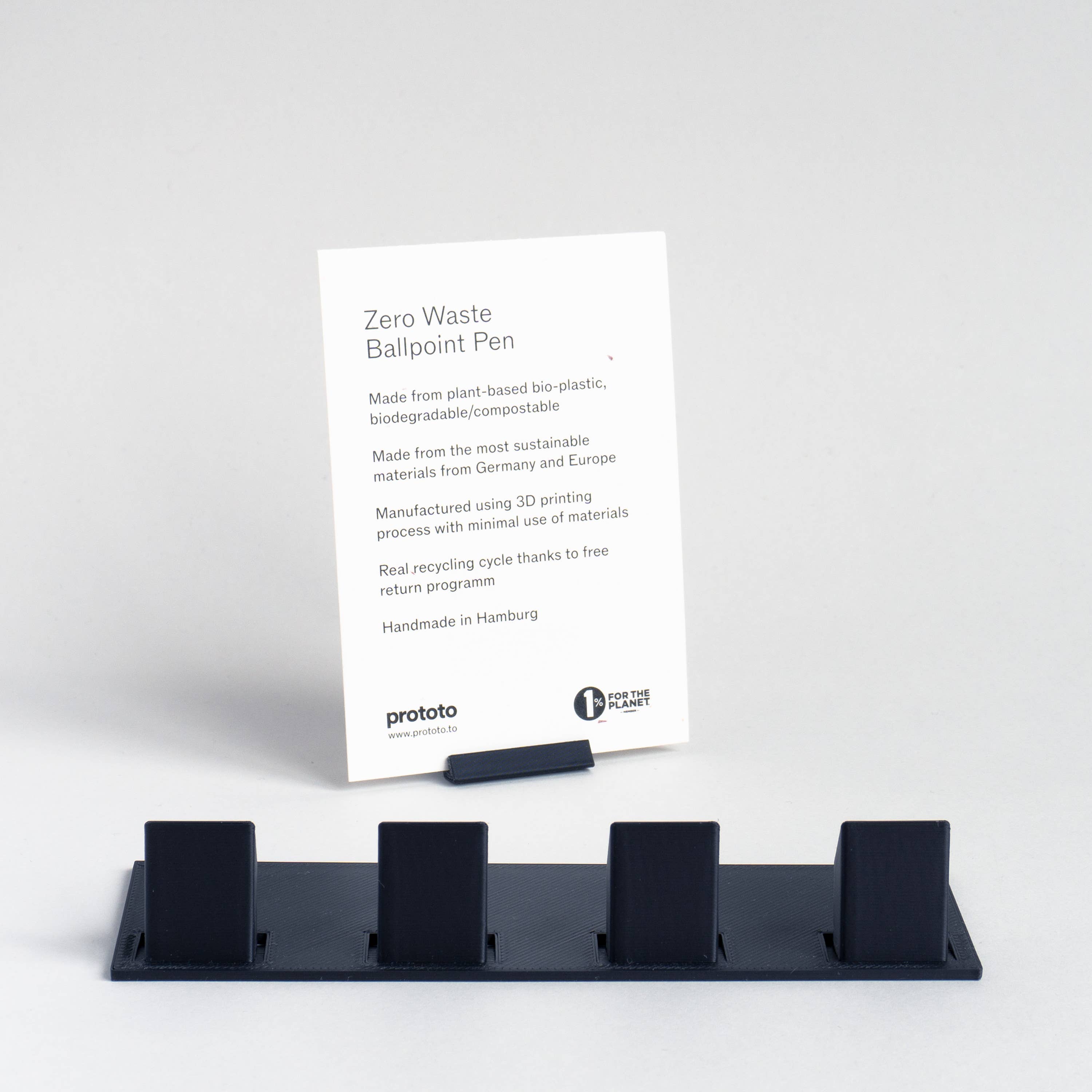 Prototo – wholesale Pen & pencil holder – Display + Information for Zero Waste Ballpoint Pen1