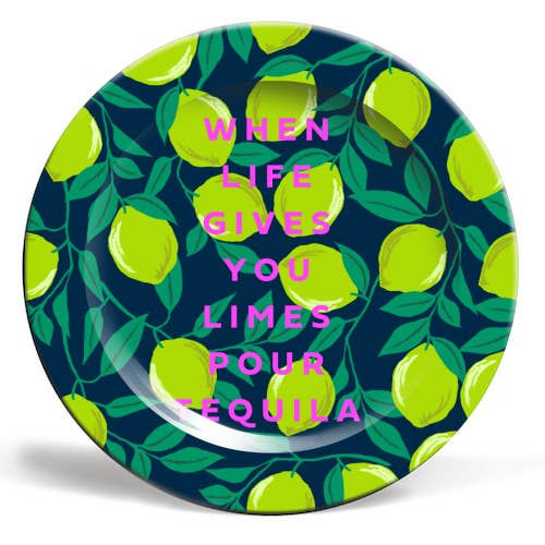 Assiettes 'TEQUILA ET LIME' pour la vente par ART WOW (We Ship to the US with DHL)