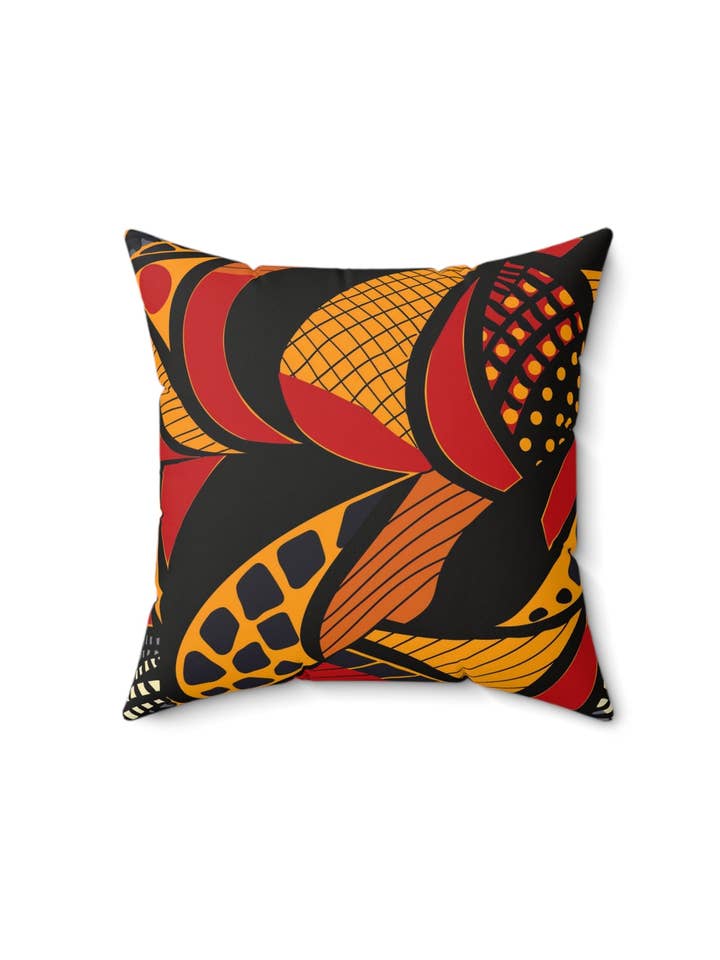 Almofada Quadrada com Padrão Abstrato Vibrante para Decoração Moderna - Design de Dupla Face por atacado de Styled By Jasmine Boutique