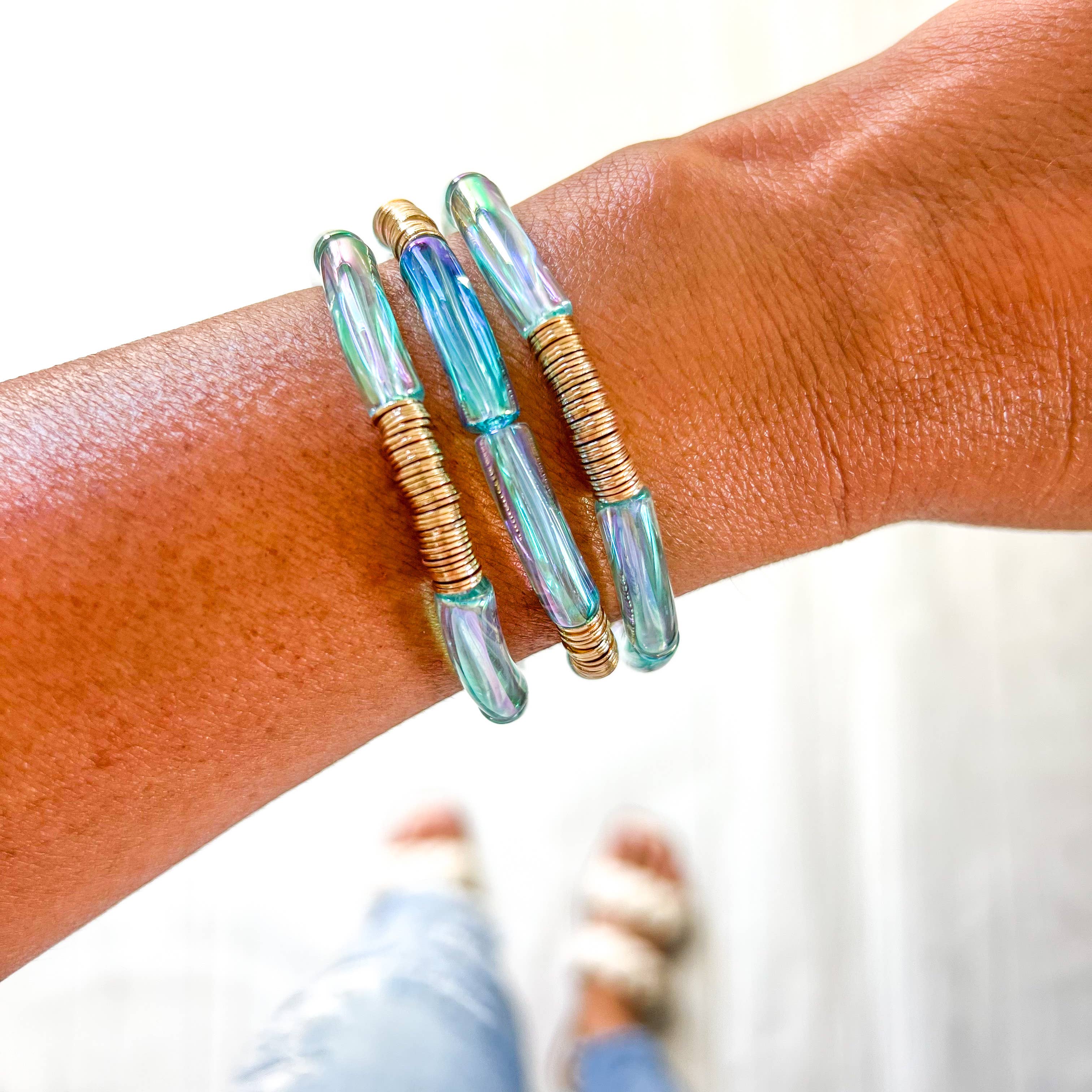 Savvy Bling - Wholesale Beaded Bracelet - Metallic Tube Bracelets93