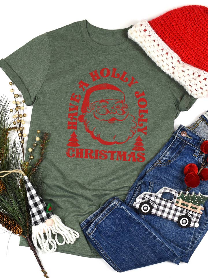Have A Holly Jolly Christmas - Crew for wholesale by Pickle Tees Wholesale