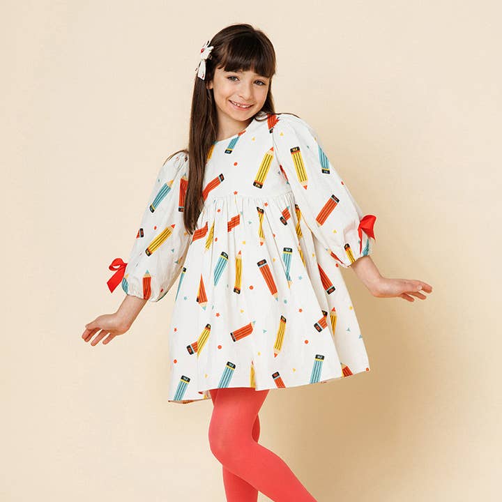 Printed Balloon Dress for wholesale by Petite Hailey