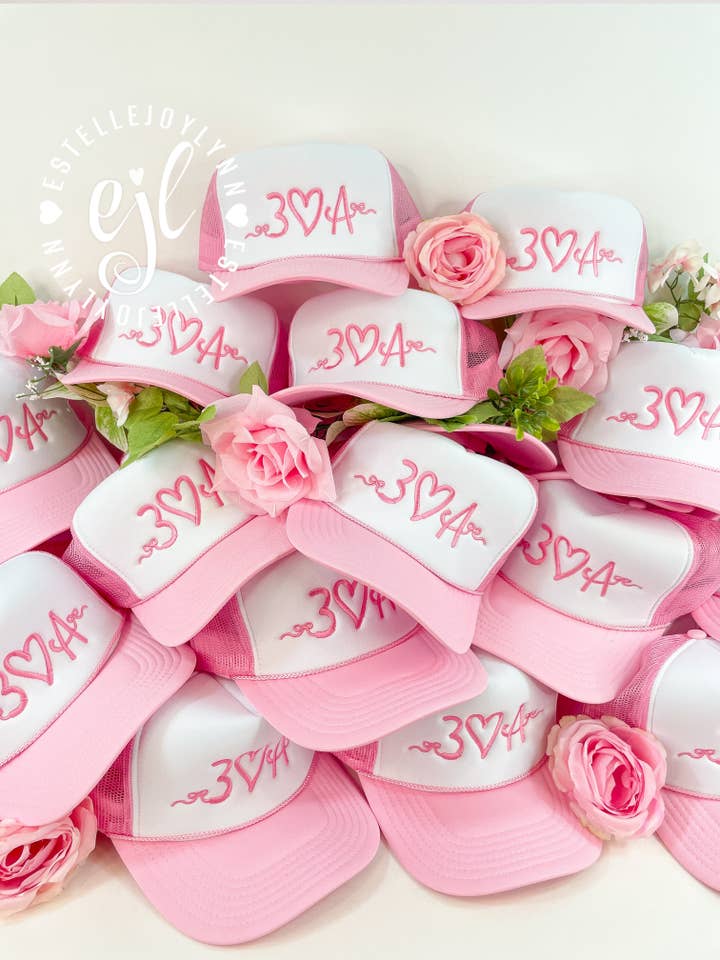 Custom Embroidered Trucker Hats / Events,Weddings,Customized for wholesale by EstelleJoyLynn, LLC